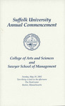 2002 Commencement Program, College of Arts & Sciences and Sawyer Business School by Suffolk University