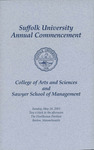 2003 Commencement Program, College of Arts & Sciences and Sawyer Business School by Suffolk University