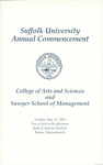 2005 Suffolk University commencement program, College of Arts & Sciences and Sawyer Business School