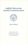 2005 Commencement Program, Law School by Suffolk University