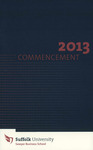 2013 Commencement Program, Sawyer Business School by Suffolk University
