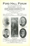 Ford Hall Forum program, November/December 1922-1923