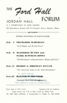 Ford Hall Forum program, February, 1928