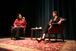 Photograph of Ashley Judd and Candelaria Silva at Ford Hall Forum, 2011