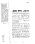 Ford Hall Forum Folks newsletter, vol. 1, no. 2, 01/05/1913