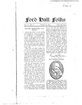Ford Hall Forum Folks newsletter, vol. 1, no. 4, 01/19/1913