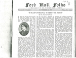 Ford Hall Forum Folks newsletter, vol. 2, no. 5, 11/23/1913