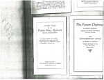 Fifteen Years of the Ford Hall Forum 1908-1921, pamphlet