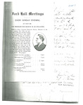 Ford Hall Meetings programs, 3/7-3/28/1909