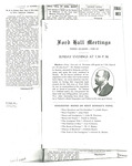 Ford Hall Meetings program, March 6, 1909