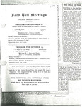 Ford Hall Meetings, program, 10/16-10/23/1910