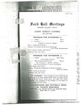 Ford Hall Meeting program, 11/20-11/27/1910