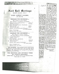 Ford Hall Meetings program, 12/4-12/11/1910