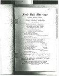 Ford Hall Meetings program, 1/1-1/15/1911