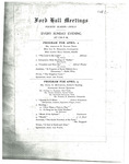 Ford Hall Meetings program, 4/2-4/9/1911