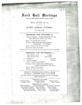 Ford Hall Meetings program, 10/29-11/5/1911
