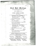Ford Hall Meetings program, 11/26-12/3/1911