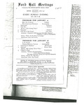 Ford Hall Meetings program, 1/21-1/28/1912