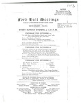 Ford Hall Meetings program, 10/13-10/27/1912