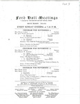 Ford Hall Meetings program, 11/2-11/17/1912
