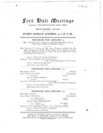 Ford Hall Meetings program, 1/5-1/26/1913