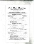 Ford Hall Meetings program, 3/3-3/23/1913