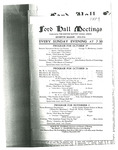 Ford Hall Meetings program, 10/19-11/2/1913