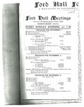 Ford Hall Meetings program, 11/9-11/30/1913