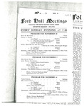 Ford Hall Meetings program, 12/7-12/21/1913