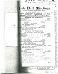 Ford Hall Meetings program, 2/1-2/15/1914