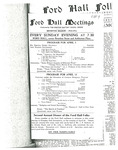 Ford Hall Meetings program, 4/5-4/12/1914