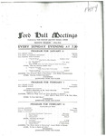 Ford Hall Meetings program, 1/31-2/21/1915