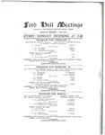 Ford Hall Meetings program, 2/21-3/14/1915