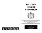 CAS Honor Symposium Program, Fall 2017 by College of Arts & Sciences Honors Program