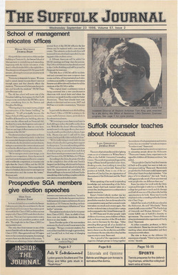 "Suffolk Journal Vol. 57, No. 2, 9/23/1998" By Suffolk Journal