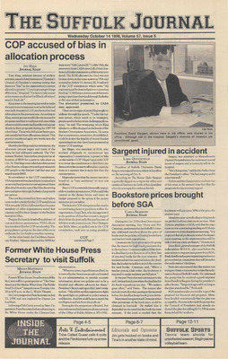 "Suffolk Journal Vol. 57, No. 5, 10/14/1998" By Suffolk Journal