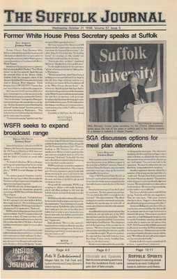 "Suffolk Journal Vol. 57, No. 6, 10/21/1998" By Suffolk Journal