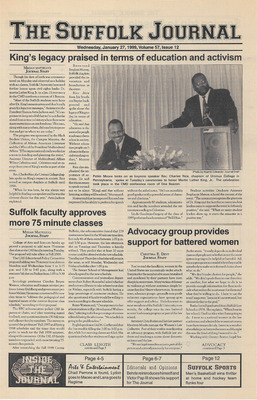 "Suffolk Journal Vol. 57, No. 12, 1/27/1999" By Suffolk Journal