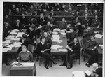View of the courtroom at a proceeding of the Nuremberg Trial, 1946 by Press Association Inc.