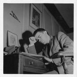 Photograph of Thomas F. Lambert studying in in Oxford, 1937 by Unknown