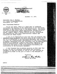 Letter from Louise Day Hicks to John Joseph Moakley requesting the establishment of a commission to "investigate and report on the circumstances surrounding the ratification of the Fourteenth Amendment," 12 December 1975 by Louise Day Hicks