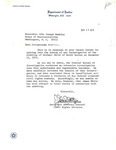 Letter from Assistant Attorney General J. Stanley Pottinger to John Joseph Moakley regarding FBI investigation into stabbing of Michael Faith at South Boston High, 26 March 1975 by Stanley J. Pottinger
