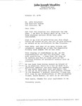 Draft letter to campaign volunteer from John Joseph Moakley thanking him for support, 12 October 1976 by John Joseph Moakley