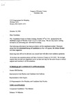 Letter from the League of Women Voters of Medfield, Mass. to John Joseph Moakley about the Moakley-Gryska debate, 18 October 1996 by League of Women Voters (Medfield, Mass.)