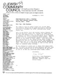 Schedule request for John Joseph Moakley from the Jewish Community Council of Metropolitan Boston, 6 November 1979 by Jewish Community Council of Metropolitan Boston