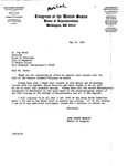 Letter from John Joseph Moakley to Peg Goudy, Chairman of the Weymouth Board of Selectmen, thanking her for voicing her concerns over the General Dynamics Shipyard in Quincy, 24 May 1985 by John Joseph Moakley