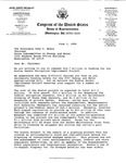 Letter from the Massachusetts congressional delegation to John T. Myers Chairman of the House Subcommittee on Energy and Water, 3 June 1996 by unknown