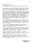 Memorandum to John Joseph Moakley from James P. McGovern regarding a meeting at Robert Foxworth and Elizabeth Montgomery's house. Document summarizes El Salvador Jesuit murders and John Joseph Moakley's involvement, undated by United States. Congress. House. Speaker's Task Force on El Salvador.