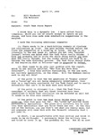 Memorandum to Bill Woodward and James P. McGovern from Vic Johnson regarding draft of the Special Task Force's report. Includes handwritten notes, 17 April 1990 by unknown