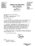 Letter to John Joseph Moakley from Charlie Rose regarding the authorization payment of 600 copies of the Task Force's interim report, 11 April 1991 by Charlie Rose